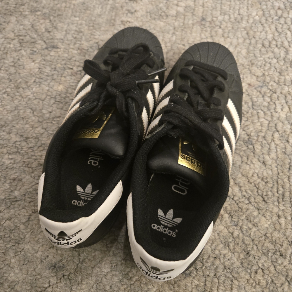 Adidas Superstar Black and White Sneakers